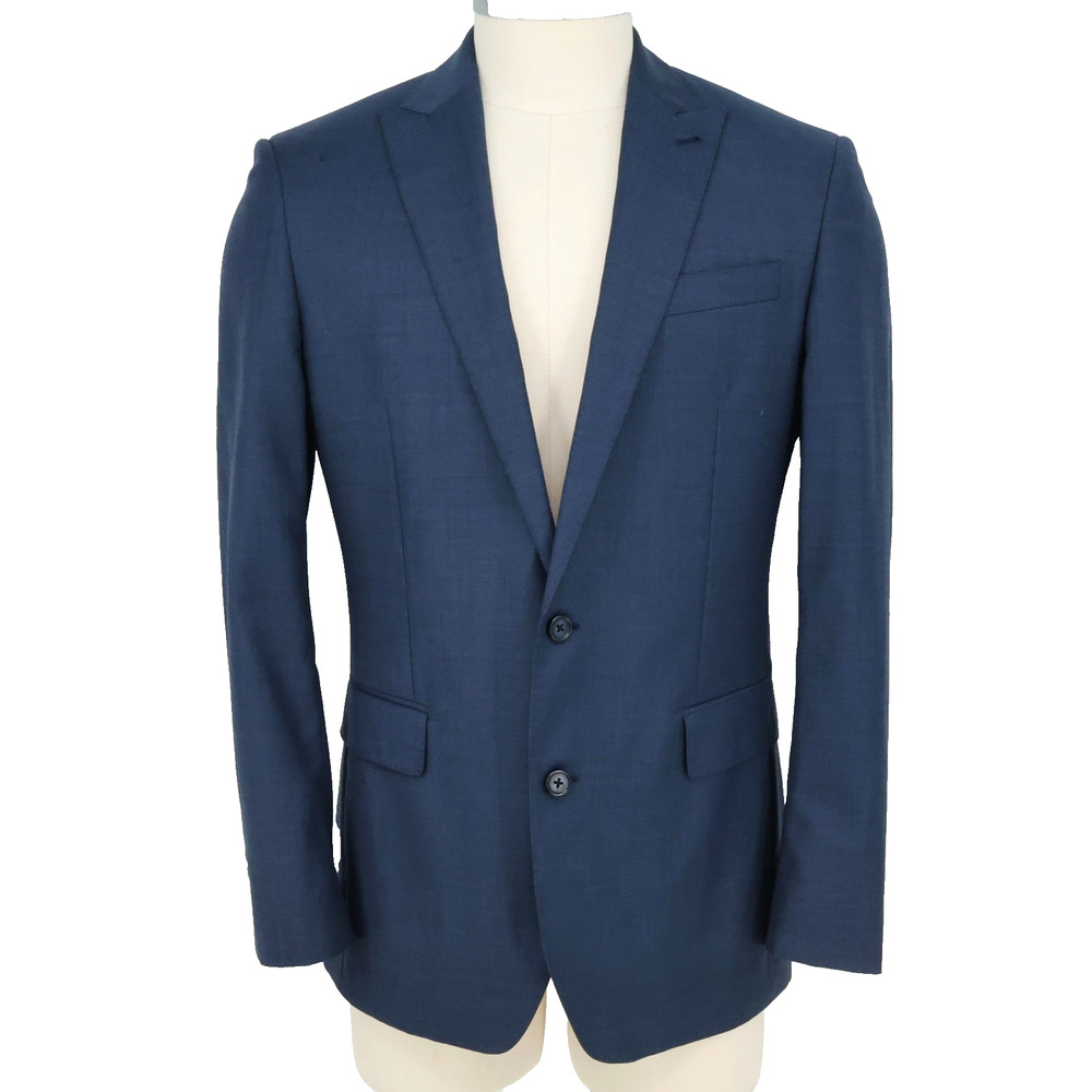 Joseph Abboud Joe Sport Coat Mens 42L Dark Blue Wool Jacket Lined Preppy Career